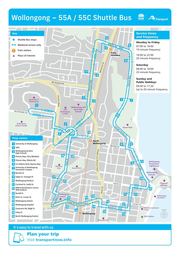 Free Gong Shuttle route map