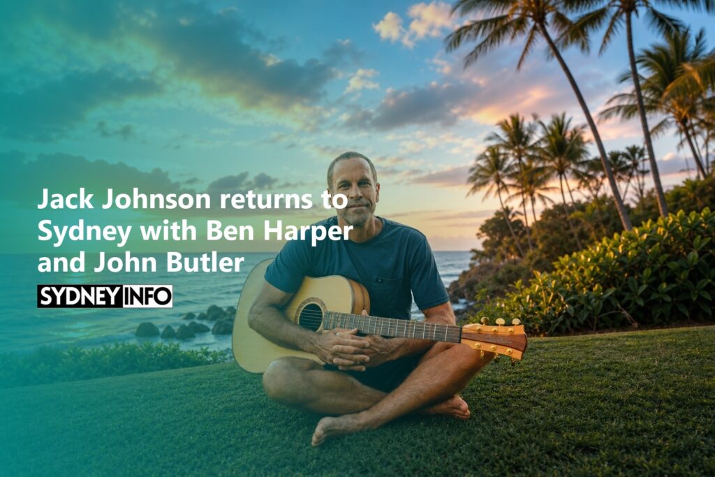 AI Generated - Jack Johnson returns to Sydney with Ben Harper and John Butler