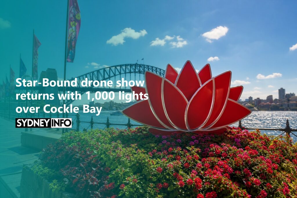 AI Generated - Star-Bound drone show returns with 1,000 lights over Cockle Bay