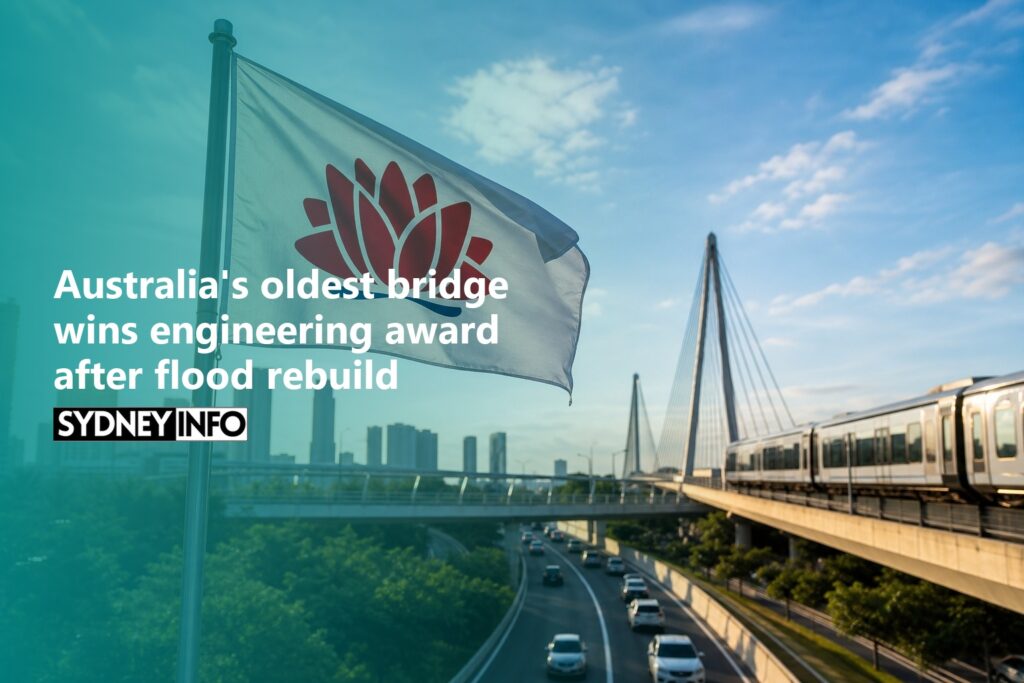 AI Generated - Australia's oldest bridge wins engineering award after flood rebuild