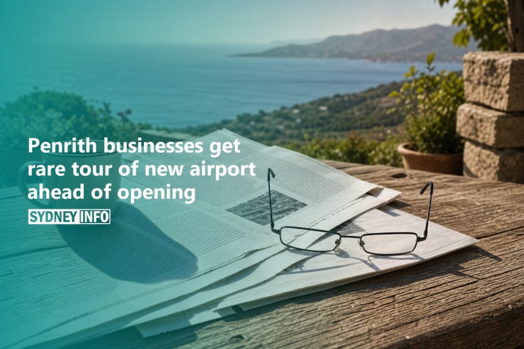 AI Generated - Penrith businesses get rare tour of new airport ahead of opening