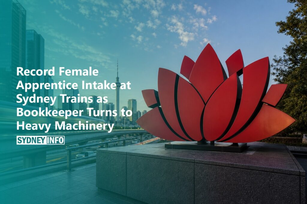 AI Generated - Record Female Apprentice Intake at Sydney Trains as Bookkeeper Turns to Heavy Machinery