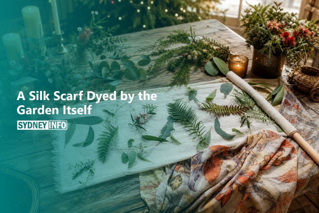 AI Generated - A Silk Scarf Dyed by the Garden Itself
